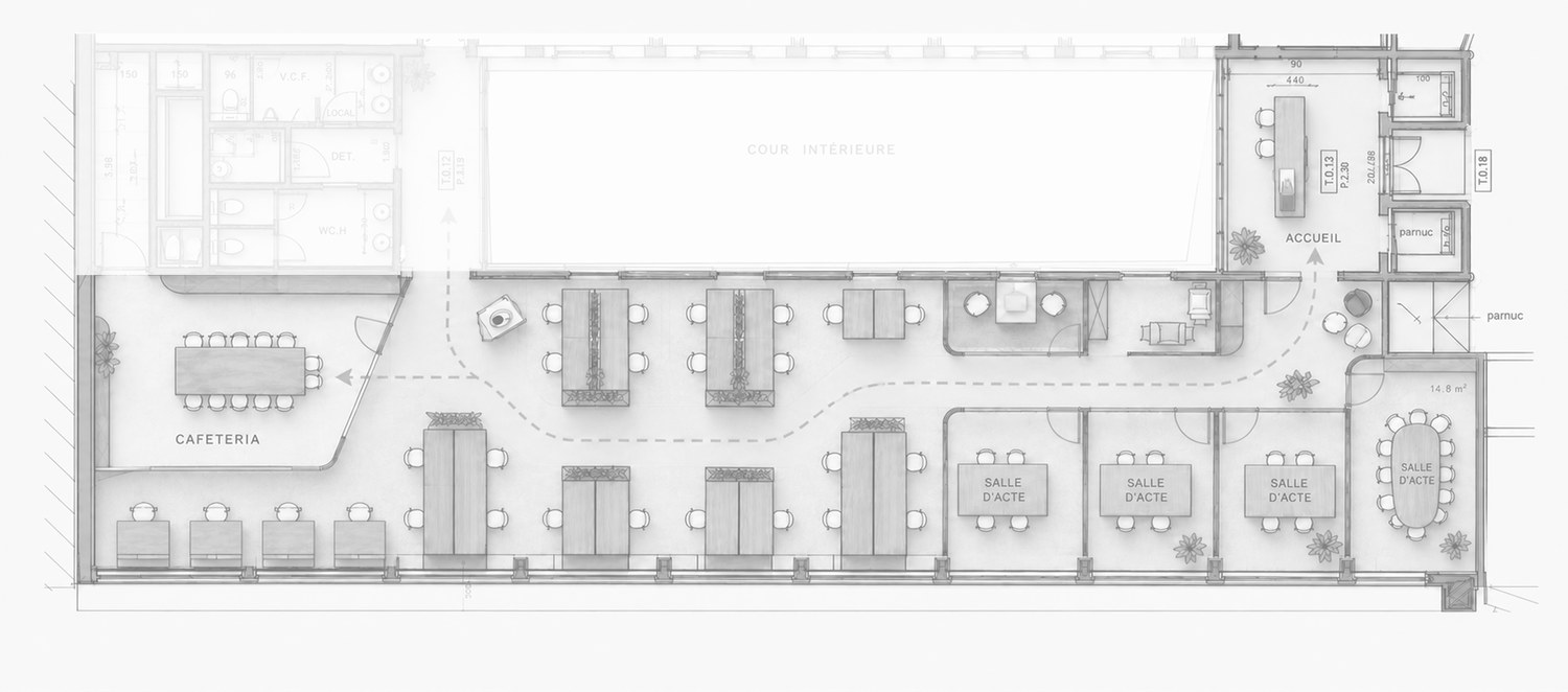 Colour-coded floorplan